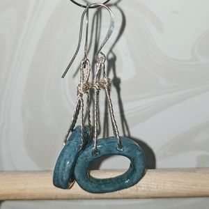 *NEW* Ceramic Hoop Pendant Earrings